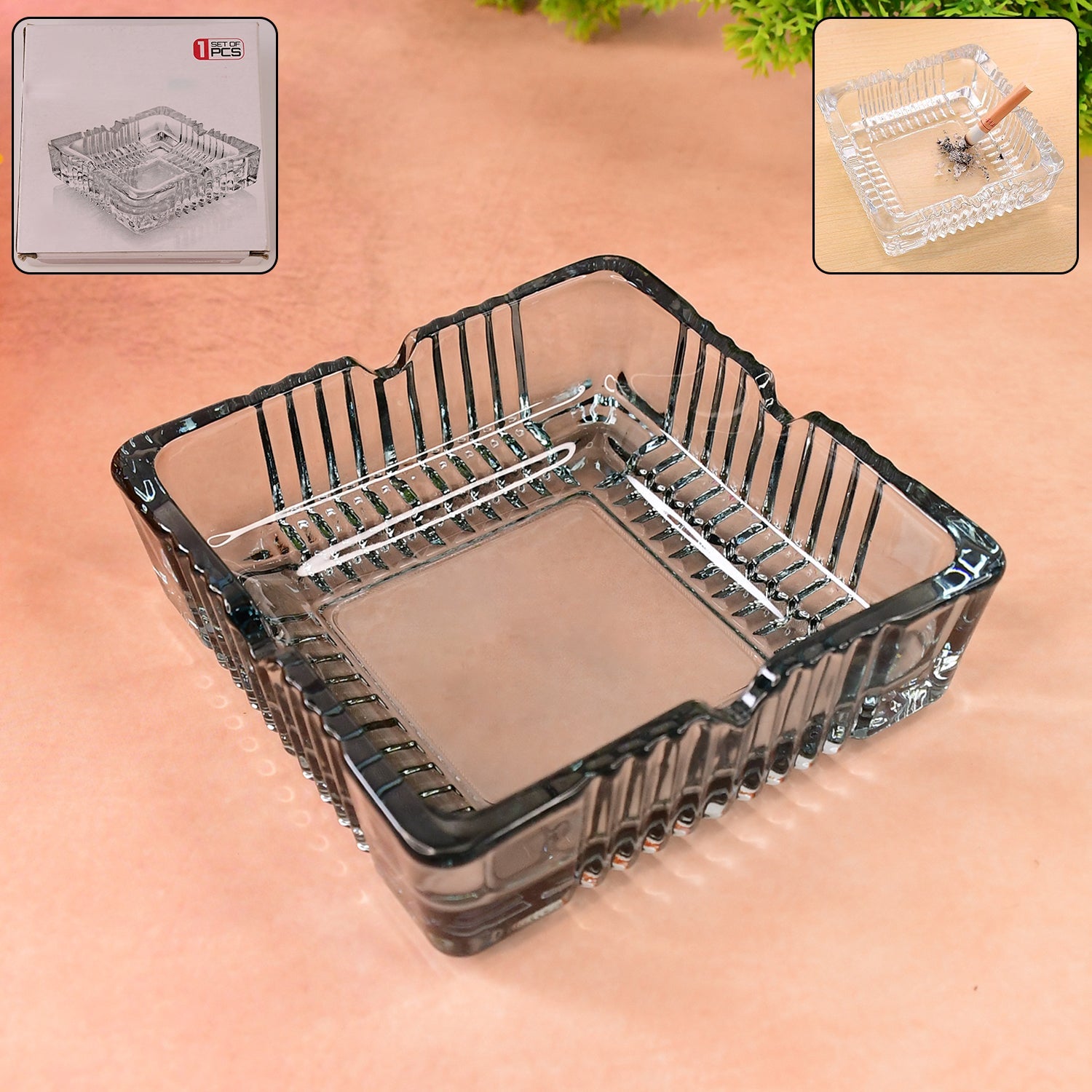 Square Glass Misti Crystal Quality Cigar Cigarette Ashtray Round Tabletop for Home Office Indoor Outdoor Home Decor Square Glass Misti Crystal Quality Cigar Cigarette Ashtray Round Tabletop for Home Office Indoor Outdoor Home Decor